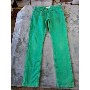 Banana Republic Womens Skinny Fit Green Denim Jeans Size 25/1 Stretch Pants